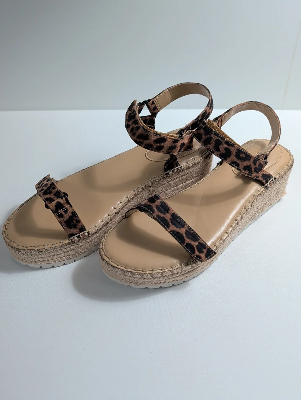 Nine West Animal Print Espadrille Sandals Size 9
